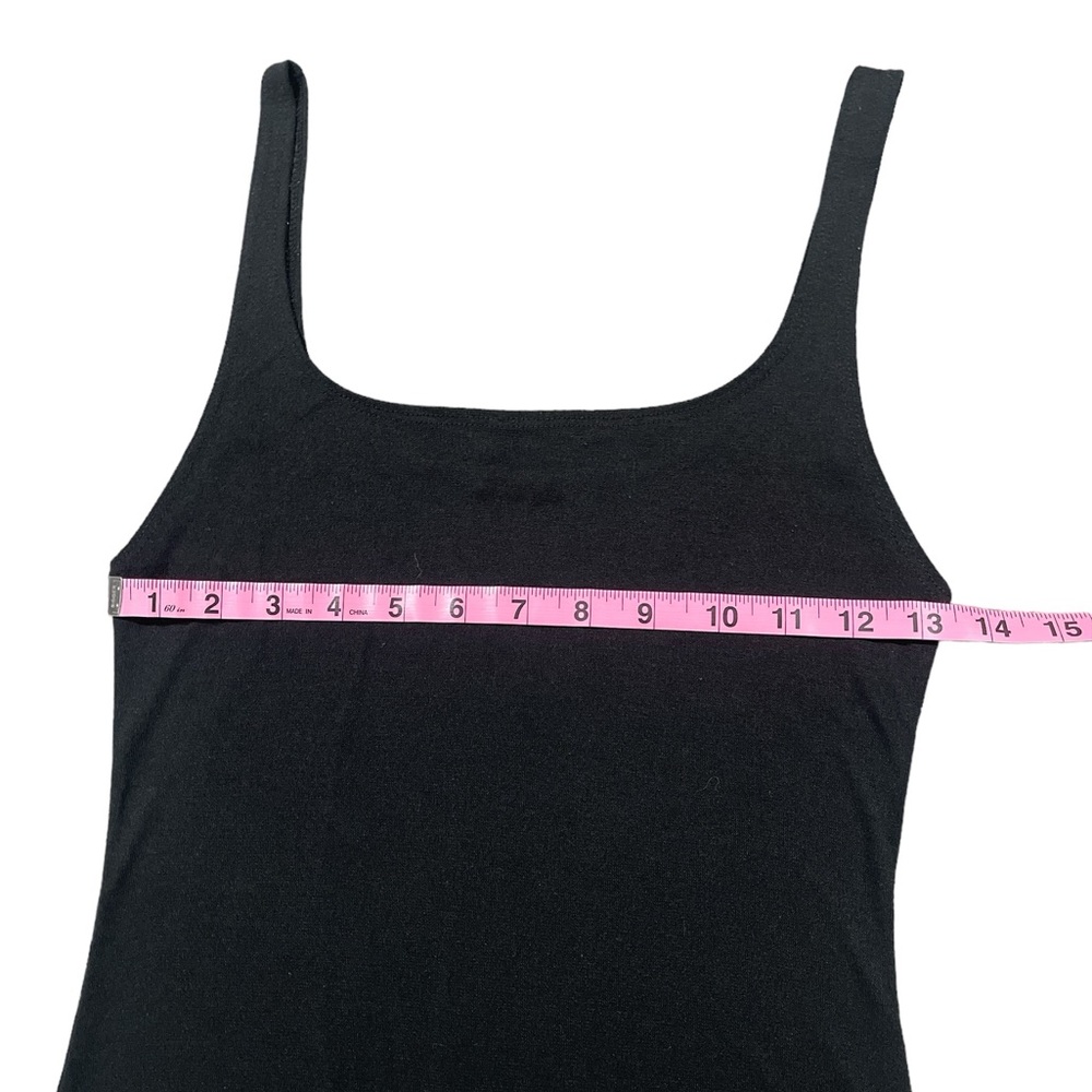Zara Elastic Trim Tank Bodycon Black Dress - Picture 4 of 5